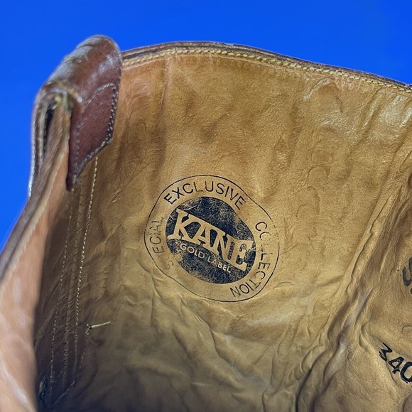 Vintage Kane Gold Label Exclusive‎ 3403 Brown Leather Boots Women’s 6.5 - 7 - Picture 12 of 13